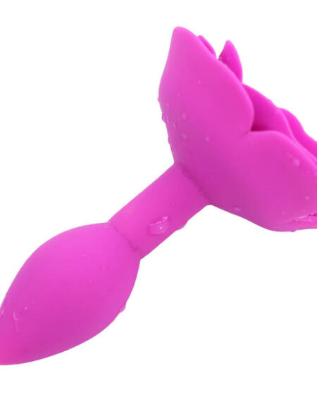 Plug Analny w Kształcie Róży - Silikon